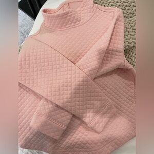 Classic Prep Pink Quilted Sweatshirt
